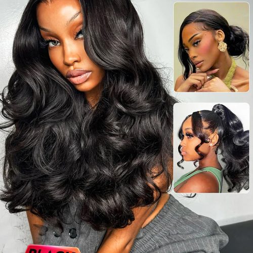 CurlyMe 360 Fit Pre-Cut Lace Wear Go Pre-Bleached Body Wave Human Hair Pre-Plucked Wig