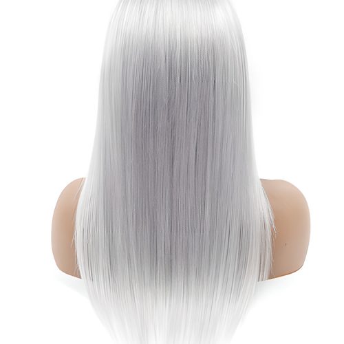 Ash Gray Straight Human Hair 13x4 Lace Front Wigs Silver Hair Colored Lace Wigs4