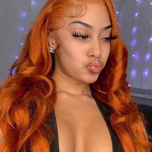 Body Wave Ginger Human Hair 13x4 Lace Front Wigs Remy Hair