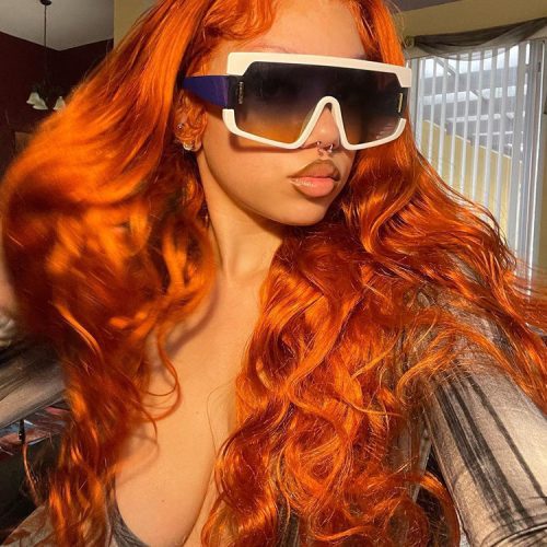 Body Wave Ginger Human Hair 13x4 Lace Front Wigs Remy Hair3