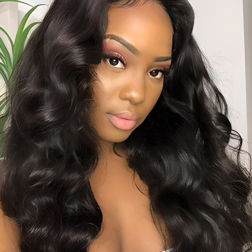 CurlyMe Body Wave Natural Black Human Hair T part Lace Front Wigs With Natural Hairline2 9084a31e e631 40f2 9412 acb3e55bd601