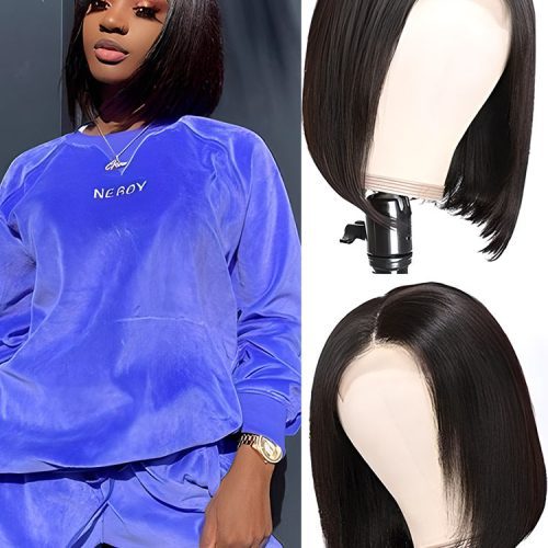 CurlyMe Short Haircuts Straight Hair 4x4 Lace Closure Bob Wigs Pre Plucked8 4fec2007 917d 4ec6 b529 5798ea631dea