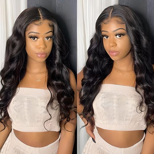 CurlyMe Swiss HD Lace Transparent Lace Wigs Body Wave Hair Lace Front Wigs4