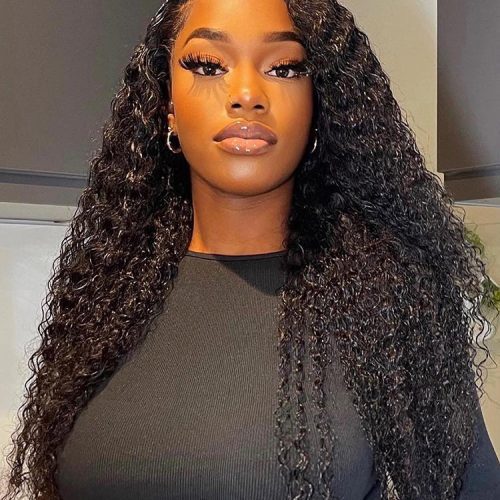 Kinky Curly Hair Swiss HD Lace Transparent Lace Front Wigs