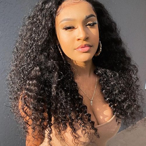 Kinky Curly Human Hair Wigs 13x4 13x6 Lace Front Wigs Bomb Look22