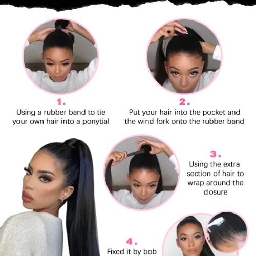 drawstring ponytail extension hair kinky yaki straight ponytail with clip in 100 human hair salonreadywig