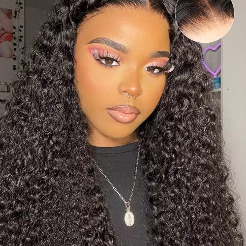 CurlyMe Pre-bleached Knots Wear Go Glueless Wig Pre-cut HD Lace Water Wave Human Hair